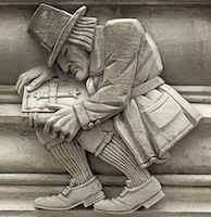 a figure decorating the Yale Law School that represents sanctimony